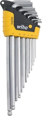 Wiha 66988 ErgoStar Ball End Hex L-Key Set, 13 Piece, Inch, Patented Auto-Open
