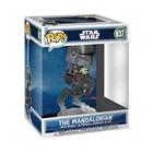 Funko Pop Rides Star Wars The Mandalorian With Grogu on Imperial AT-RT IN HAND