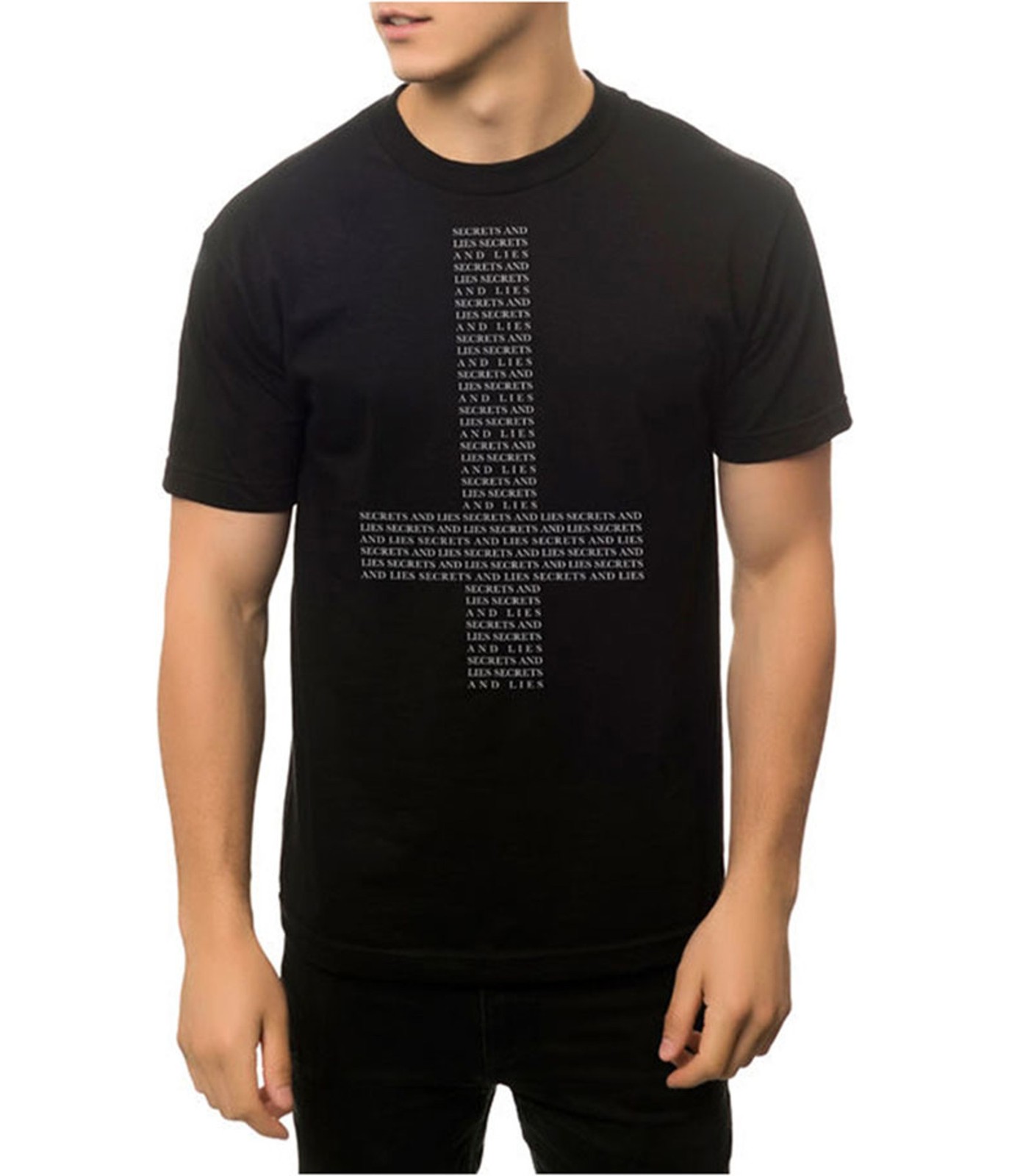 Black Scale Mens The Secrets And Lies Graphic T-Shirt, Black, Small
