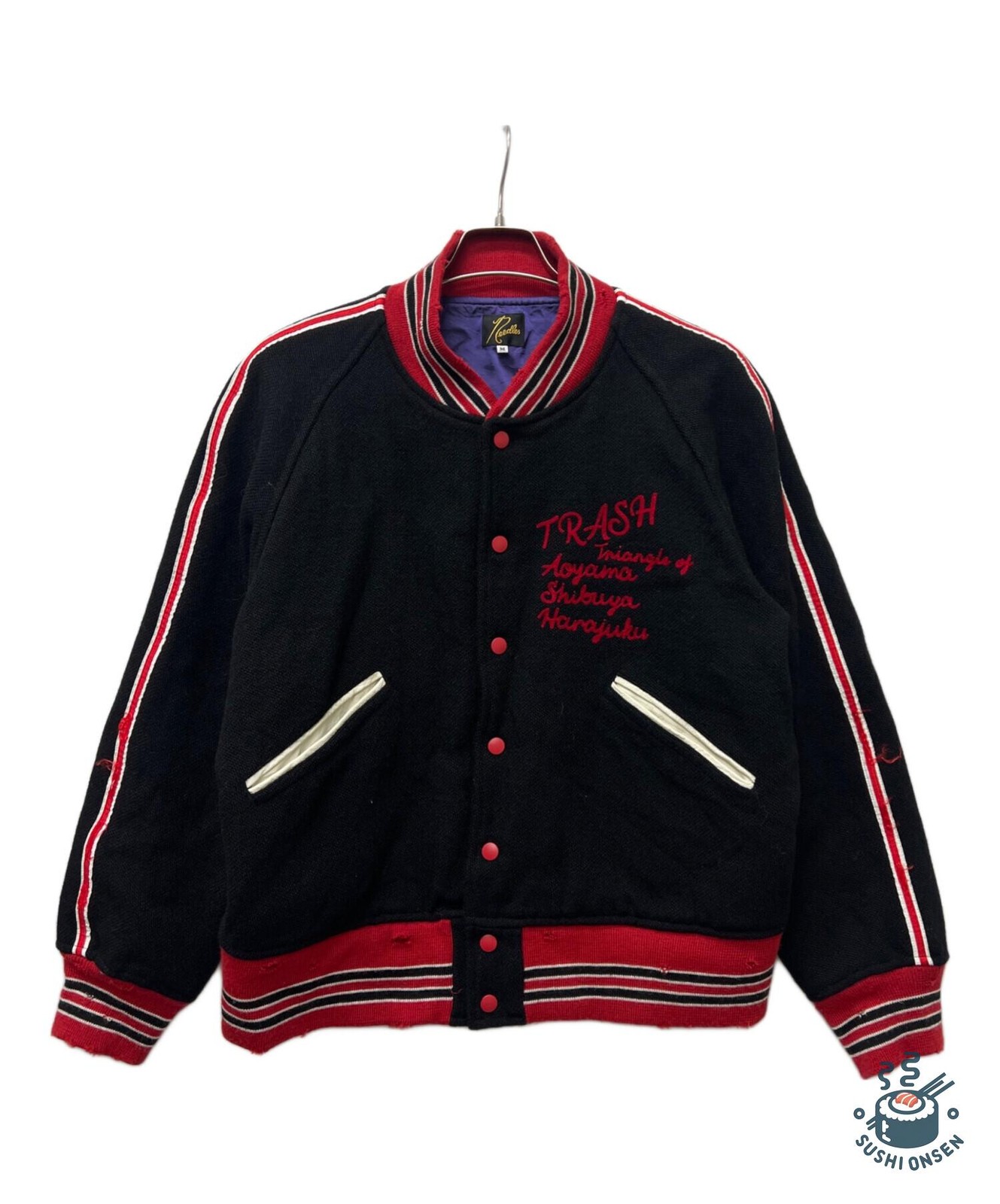 Needles Deconstructed Lettered Jacket Size: M Nav… - image 1