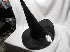 GENUINE BLACK LEATHER Wizard of The Realm Hat MADE IN SPAIN SIZE LARGE LG NEW
