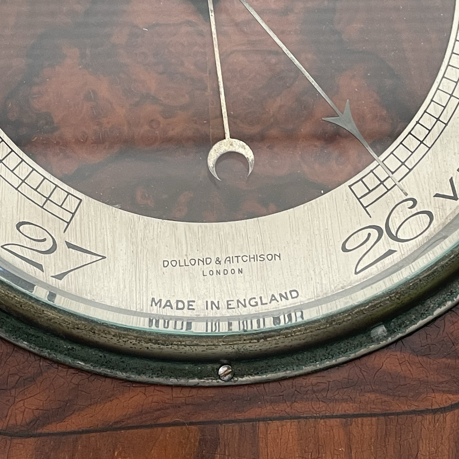Antique Aneroid Wall Mount Barometer by Dollond & Aitchison of London 1927-1929