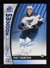 2017-18 SP Game Used Authentic Rookies Blue Auto Tage Thompson #97 Auto 10x3