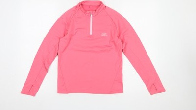 Kalenji Fleecepullover Sweatshirt Mädchen rosa 10-11 Jahre 1/4 Reißverschluss