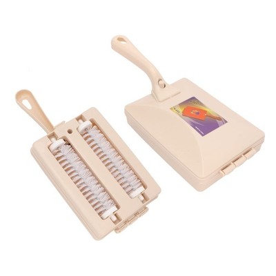 Carpet Debris Sweeper Brush, Double Roller Handheld Manual Sweeper Pet Hair D...