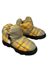 BURBERRY Hunter Yellow Check Drawstring Pillow Padded Boots US 9.5 EU 43.5 - NIB