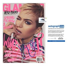 KATY PERRY AUTOGRAPH SIGNED GLAMOUR MAGAZAINE ACOA COA