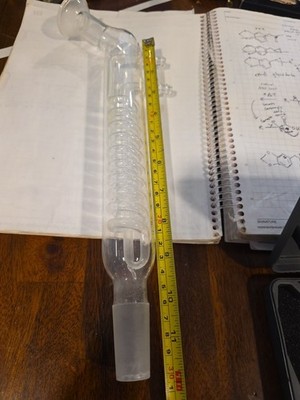 Ghraham Sytle Chemistry Condenser 24/40 With #35 Ball and Joint Top