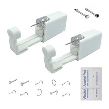 Gchsss 2 Pack Nose Piercing Kit, Disposable Safe Sterile Piercing Unit