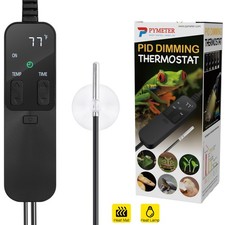 Pymeter Termostato Dimmerabile per Rettili con Timer per Rettili Lampada Calore Nero 