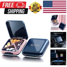 Small Pill Case, Travel Pill Box, Portable Pill Container for Purse or Pocket...