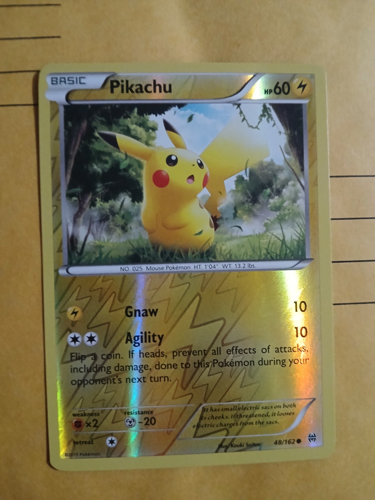 Pikachu 48/162 Breakthrough Reverse Holo Near Mint Pokemon TCG