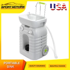 Portable Sink 12 Gal 45L Hand Wash Station Basin Stand Outdoor RV Trip Camping