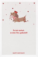 Geburtstag Unverpackte GlüCkwunschkarte Mit Umschlag Dackel Mit BaskenmüTze Du B