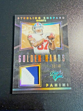 2016 Panini Black Gold - Golden Hands Sterling Shepard #GH15 Prime /49 (MEM, RC)