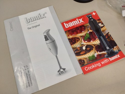 Bamix Classic Red Swiss Made Stabmixer mit 3 Aufsätzen / Rezeptbuch - Bild 12 von 12