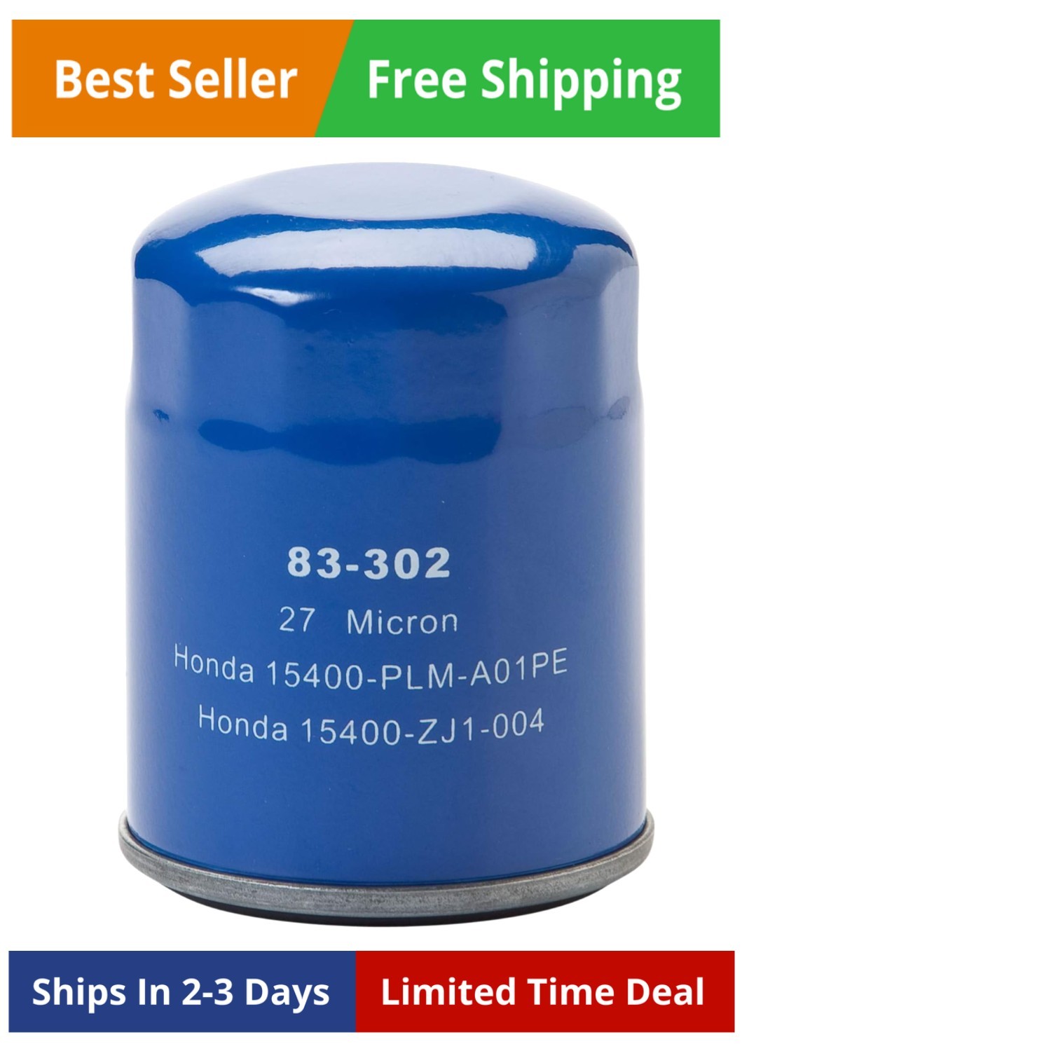 83-302 Oil Filter-Honda, Blue