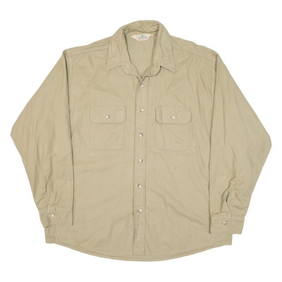 Vintage REDHEAD Herren Flanell Hemd Beige 90er Langarm XL