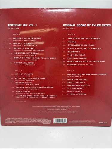 Guardians of the Galaxy Vinyl LP Deluxe Edition Red/Yellow NEW - Picture 3 of 3