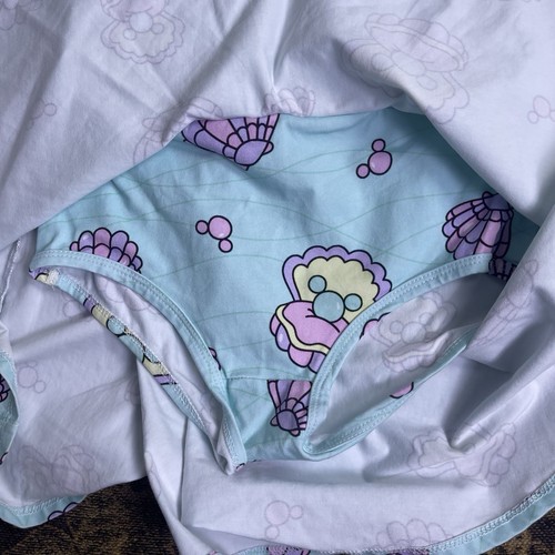 Wild Rich Kids Disney Pearl Clam Mickey Mouse Teal Skirted Leo Girls Size 11/12 - Picture 5 of 6