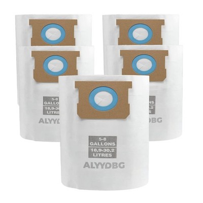 5 PCS Shop Vac Bags 5~8 Gallon Type E/H 90661 90671 Vacuum Cleaner Bags
