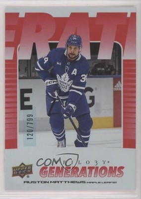 2023-24 Upper Deck Trilogy Generations Red 120/799 Auston Matthews #TG-8B 19r4