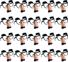 20 PCS Disguise Glasses with Funny Nose Funny Glasses with Eyebrows and Mustache