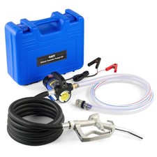 12V Diesel Transfer Pump Kit - Portable Fuel Pump with Nozzle  Hoses, Oil Extra