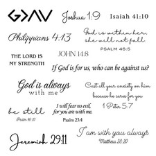 Christian Temporary Tattoos Inspirational Bible Verse Stickers for Men Women