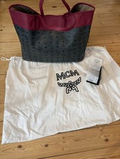 MCM Shopper Large Grau Phantomgrau Pink Lila ...