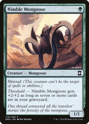 Nimble Mongoose 179 Common Eternal Masters Magic: The Gathering Near Mint