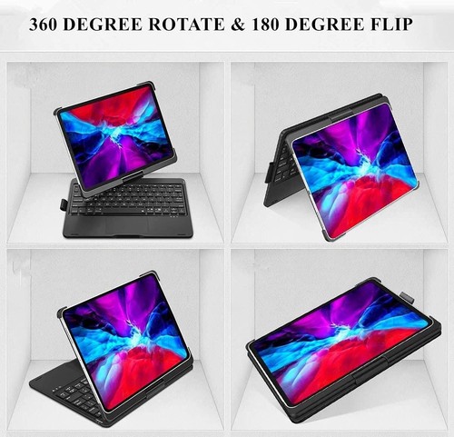 Drehbare Tastatur Hülle für iPad Pro 13 Zoll M4 2024 (7. Generation), Backlits... - Bild 4 von 7