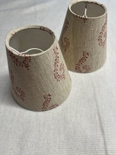 2 XCandle Clip Fabric Lampshade Susie Watson Shalini Red Wall Lights Chandeliers