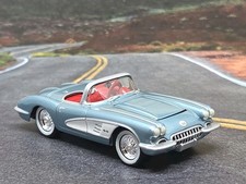 1958 58 Chevy Corvette Convertible 164 Scale Limited Edition Collectible Blue