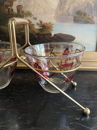 GAY FAD Mid Century Modern DOUBLE ICE BUCKETS Holder Vintage - Picture 3 of 13
