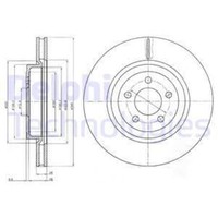 Delphi 2X Bremsscheibe Vorne Ø345 Mm BelüFtet FüR Chrysler 300 C Touring LX 3.0