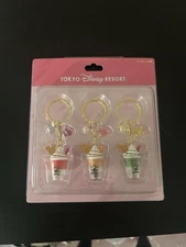Tokyo Disney Resort Park Food Tapioca Drink Key Chain Mascot Set of 3