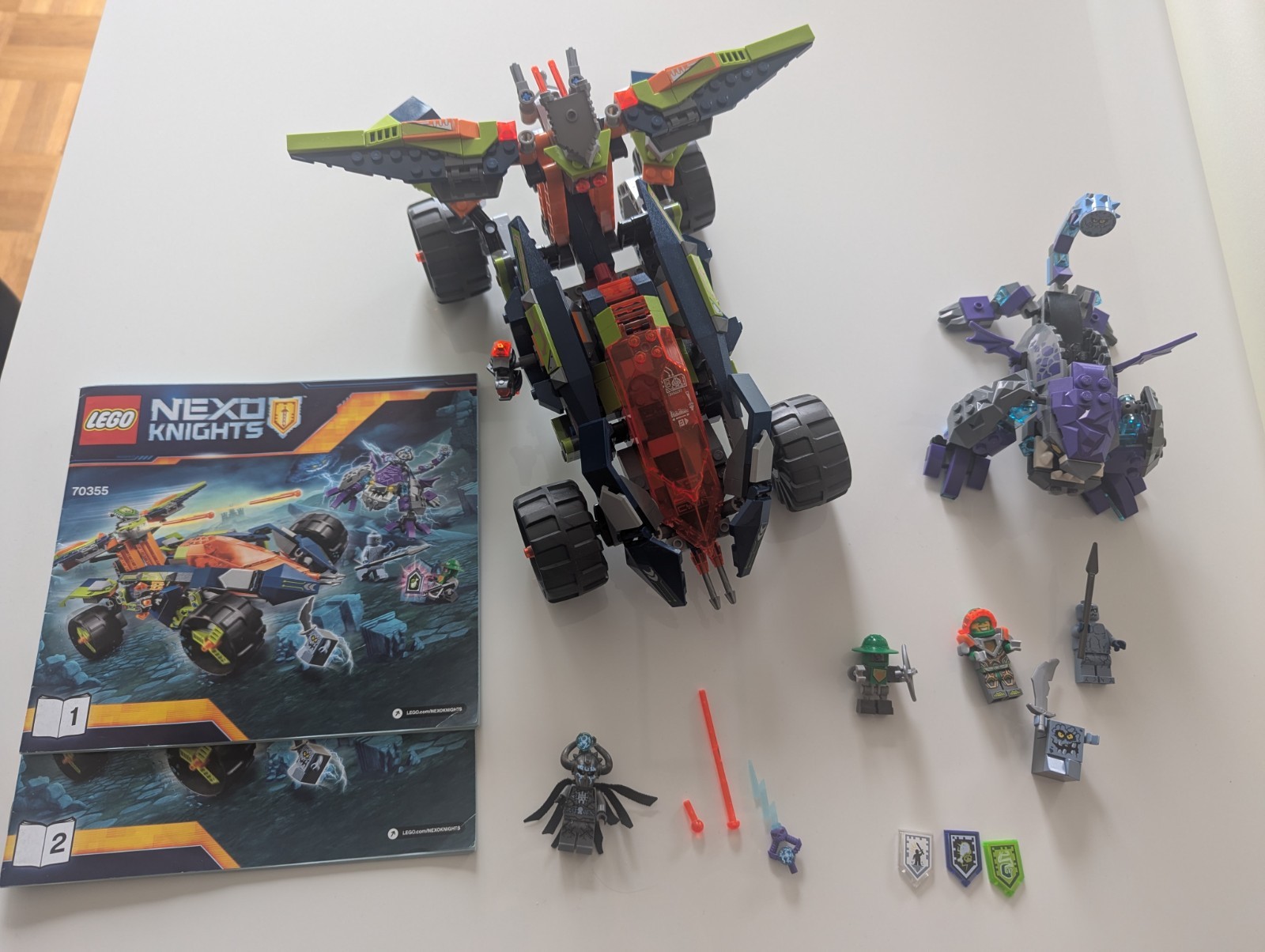 100% Vollständig - LEGO Nexo Knights 70355 Aarons Rock Climber Lord Krakenskull