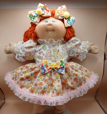 Handmade Funshine Care Bear Dress & Bloomers fits 16''Cabbage Patch Kid Free ship