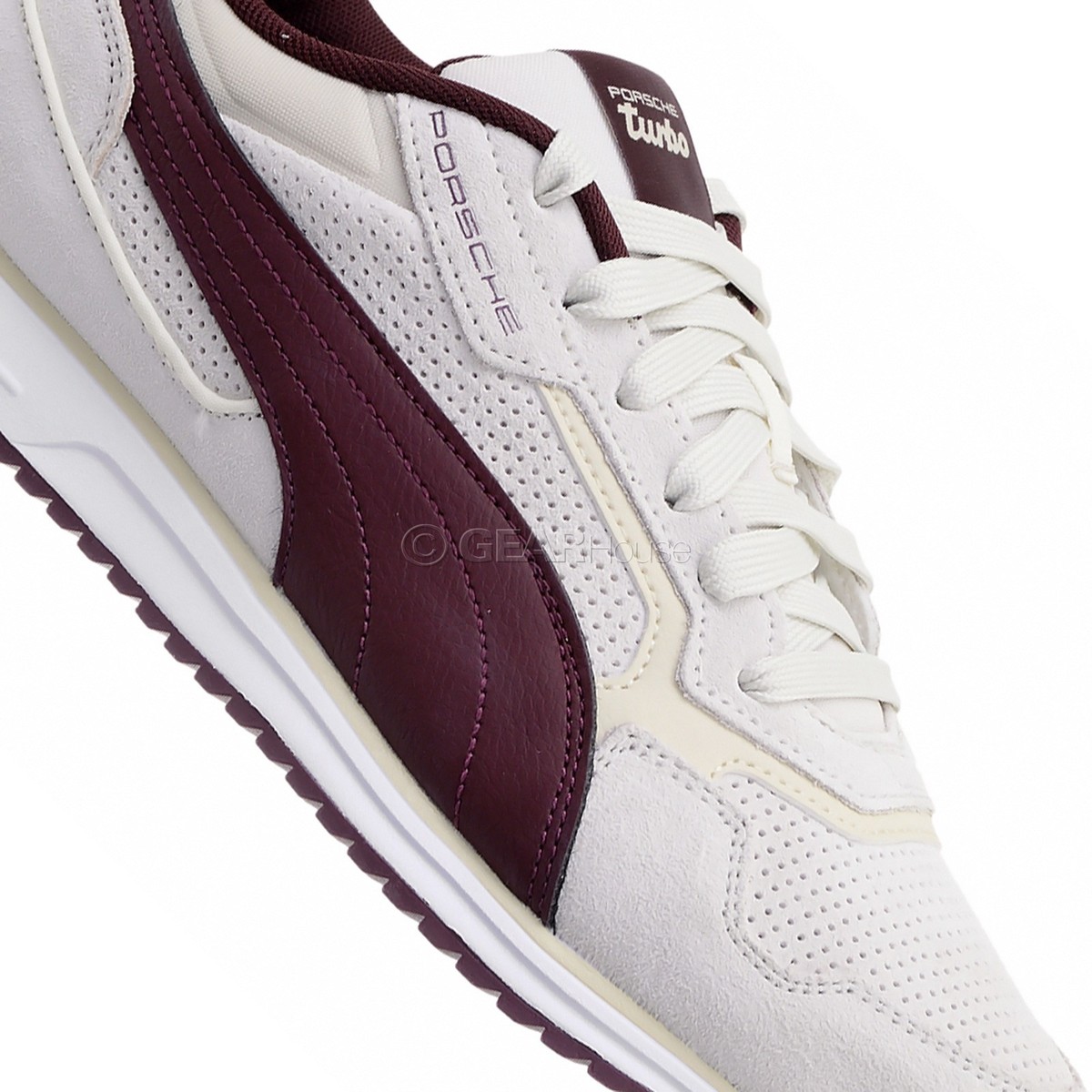 Puma Porsche Legacy Softride ST Miler Sneakers Mens Sz 13 Cream Burgundy Leather 4056487099224-001.webp main image 3