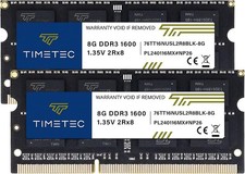 16GB 2x8GB DDR3L 1600MHz PC3L-12800 SODIMM RAM 1.35V/1.5V CL11 Laptop Upgrade