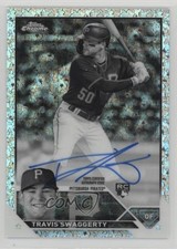 2023 Chrome Black & White Mini-Diamond Refractor Travis Swaggerty Auto 1f5h