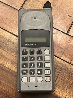 Vintage Motorola TELE T-A-C 250 Brick Cell Phone Grey - Model 34062NAKBA