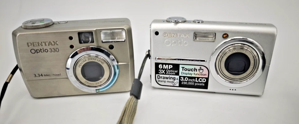 Konvolut Pentax Optio 330 & T10 + org. Verpackung Kompakt Kameras Pocket Vintage