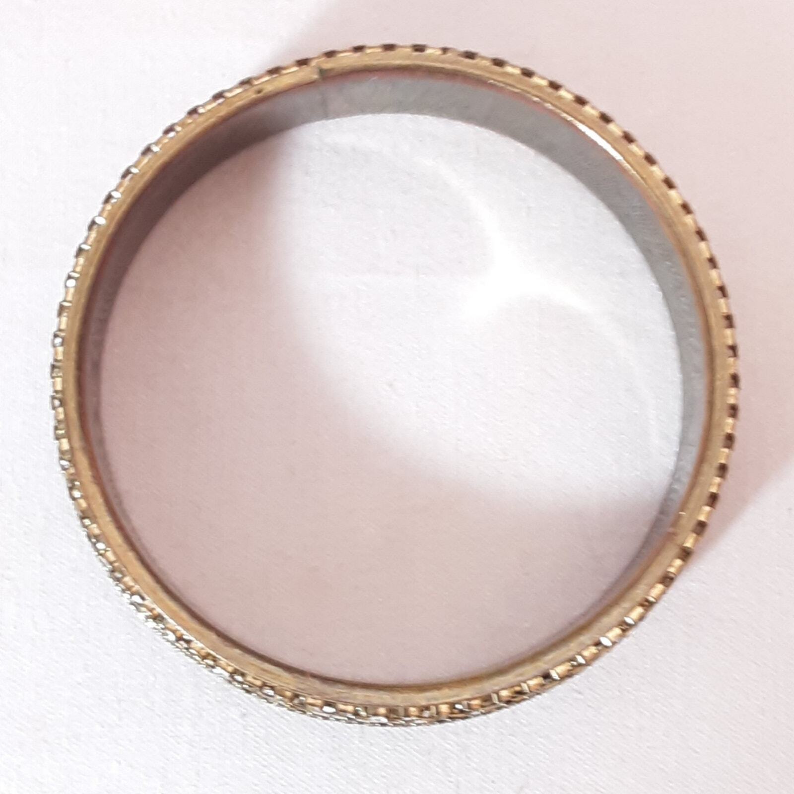 Unsigned Chicos Chunky Bangle Bracelet Brass Tone… - image 5