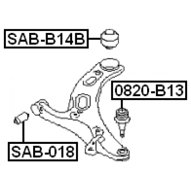 Lower Front Track Control Arm Bush for Subaru Forester Impreza Legacy Outback - Image 2 of 4