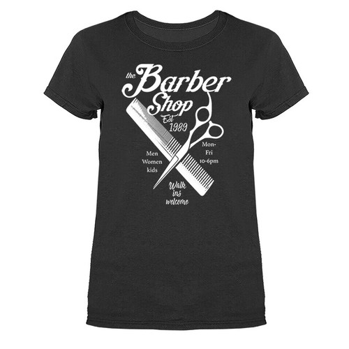 Barber Shop Funny Joke Humorous Women's  T-shirt - Foto 1 di 17