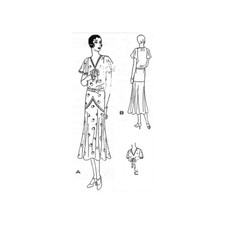 Past Patterns 3293 - Late 1920s Frock with Skirt Sewing Pattern bust sizes 36"