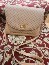 Vintage Paolo Gucci CognacBrown Canvas Leather Shoulder Purse Handbag Crossbody