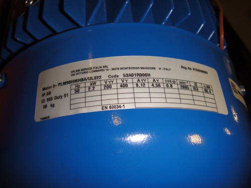 Goulds Pumpe Lowara Motor 5HM06N22T6PBQE PLM90HMHBA/UL322 E3 Open Box neues Bild - Bild 7 von 7